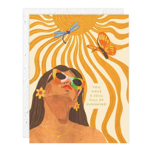 Sunshine Soul - Love + Friendship Card: Without cello sleeve Seedlings