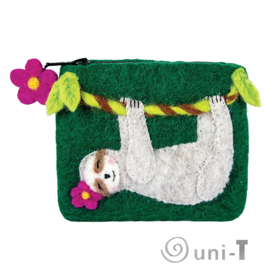 Swingin’ Sloth Coin Purse dZi Handmade