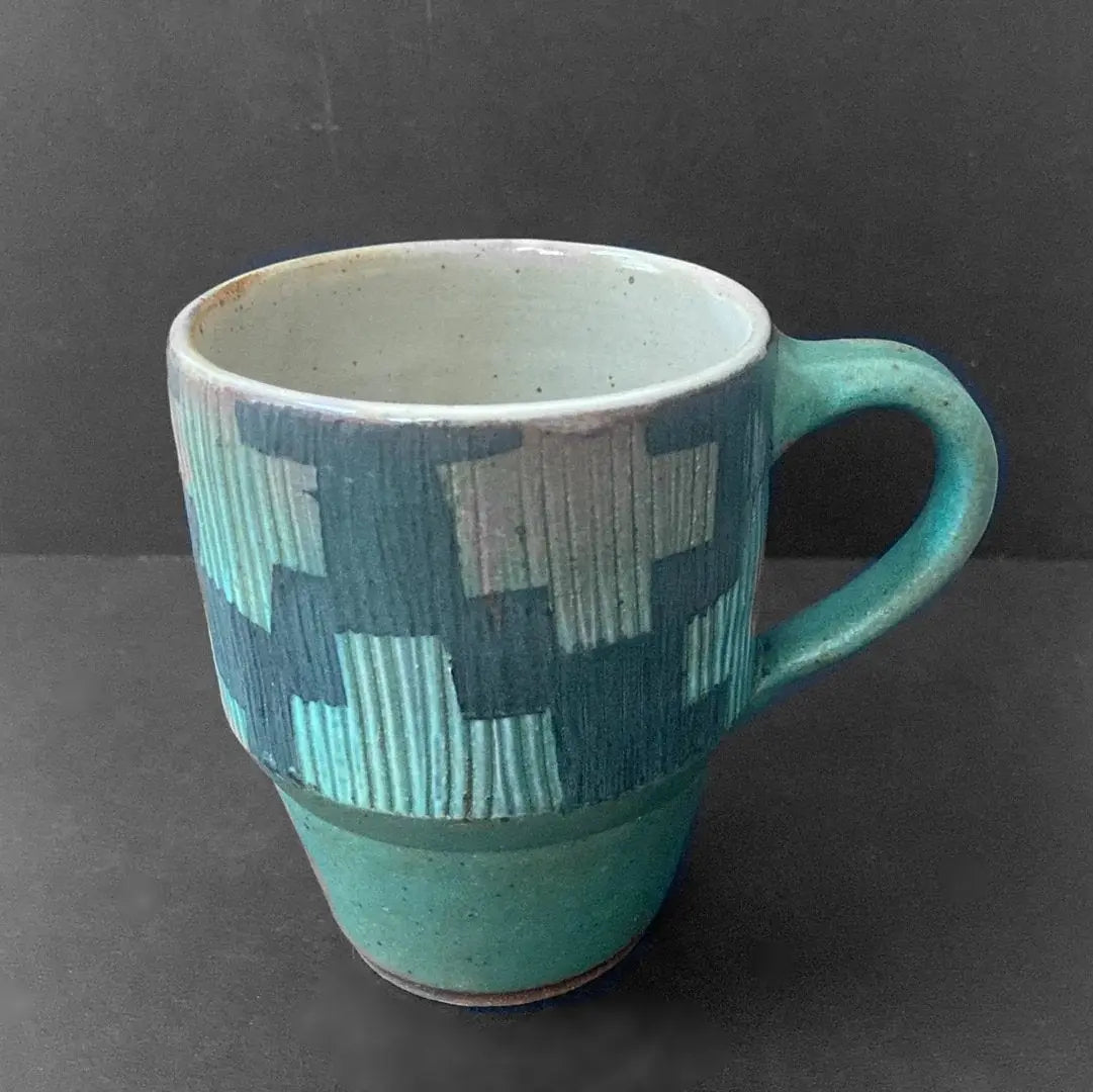 Textured Mugs - Mid Century Inspired Abstract Prints Sang Jeong Lee