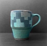 Textured Mugs - Mid Century Inspired Abstract Prints Sang Jeong Lee