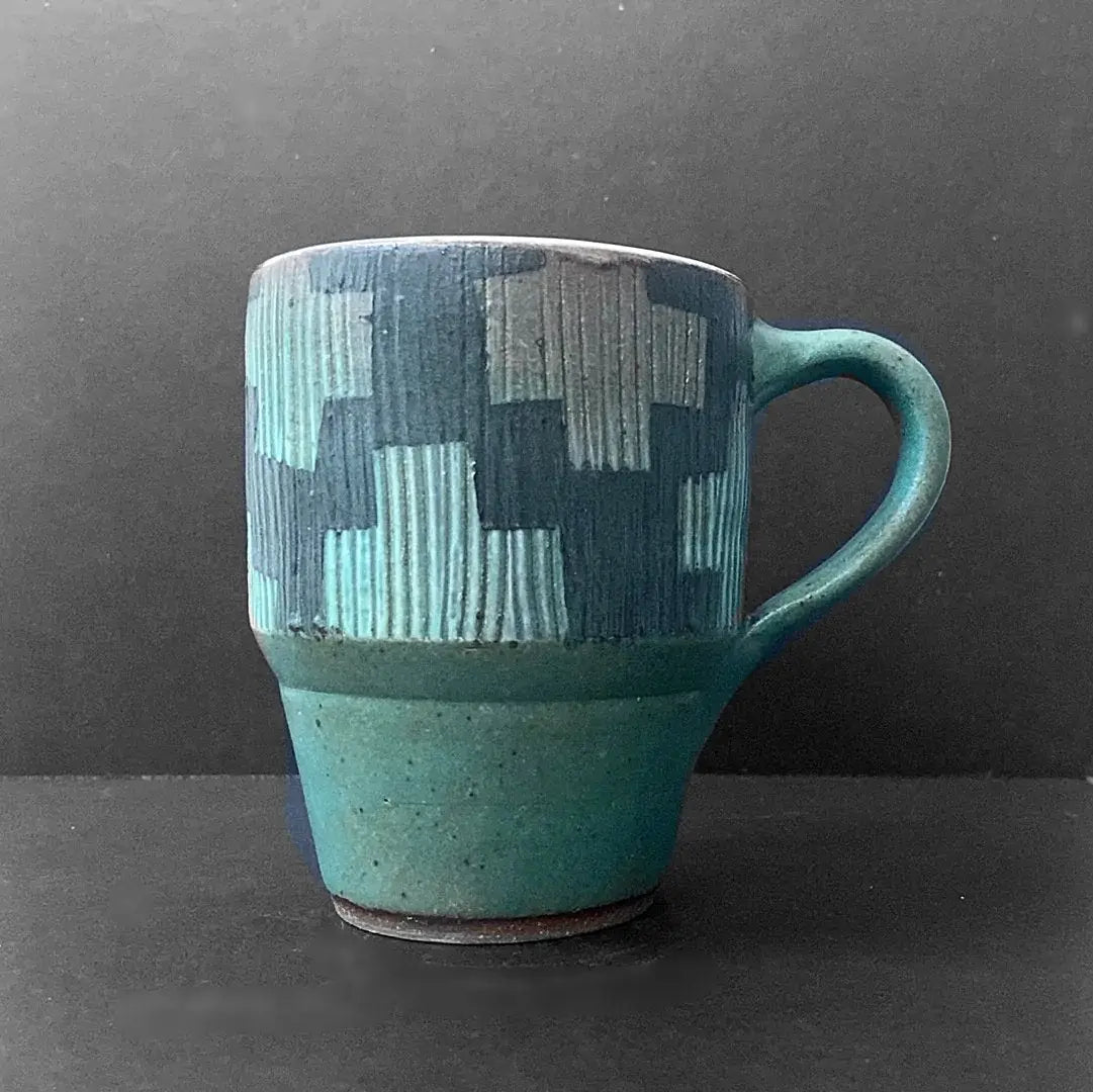 Textured Mugs - Mid Century Inspired Abstract Prints Sang Jeong Lee