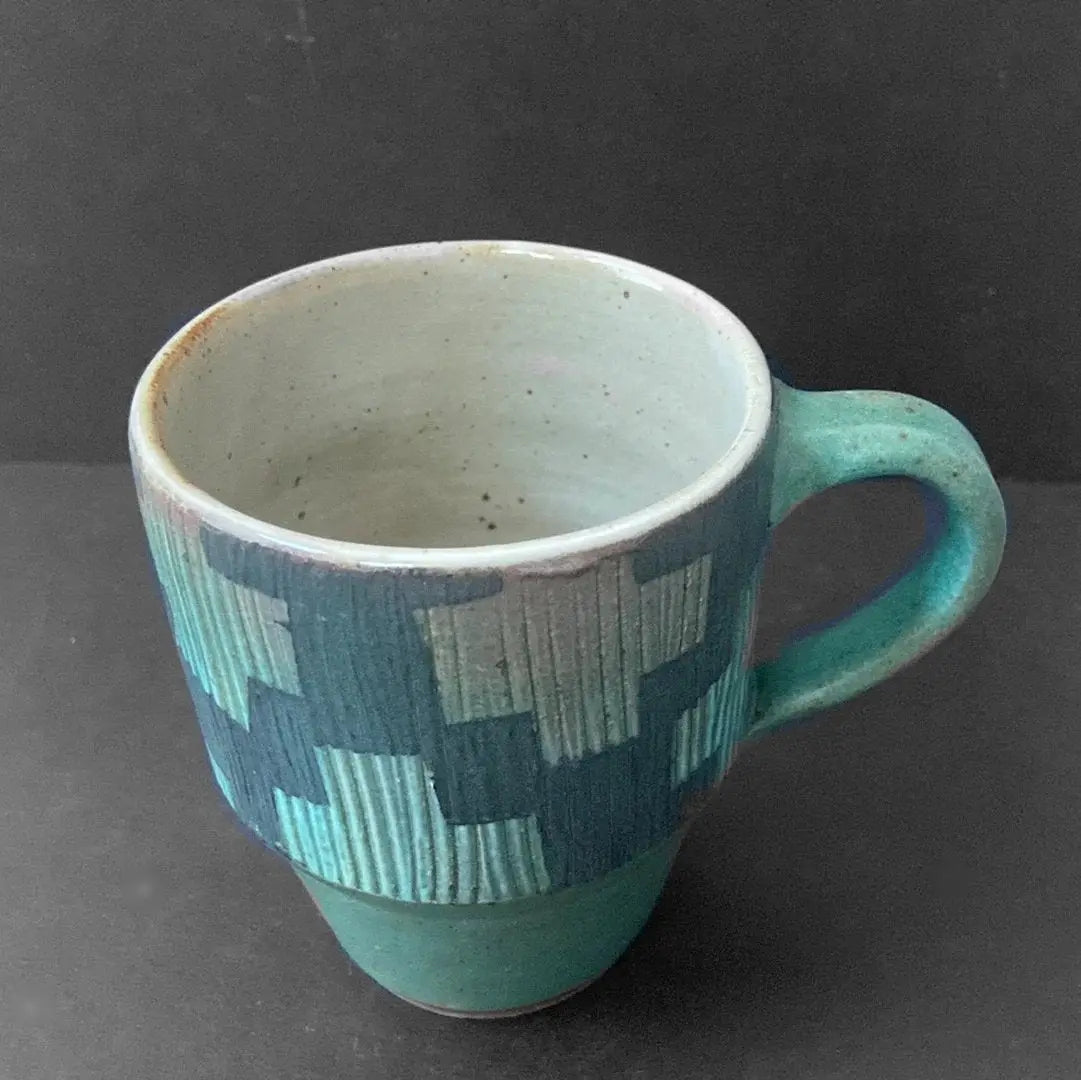 Textured Mugs - Mid Century Inspired Abstract Prints Sang Jeong Lee