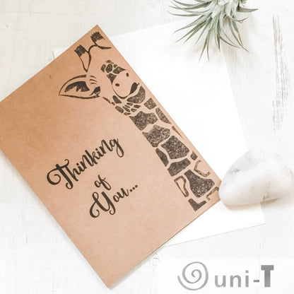 Thinking of You Giraffe Greeting Card Uni-T