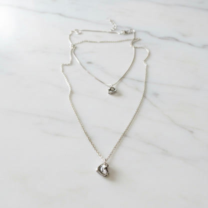 Tiny Silver Heart Necklace, Minimalist Necklace Janine Gerade