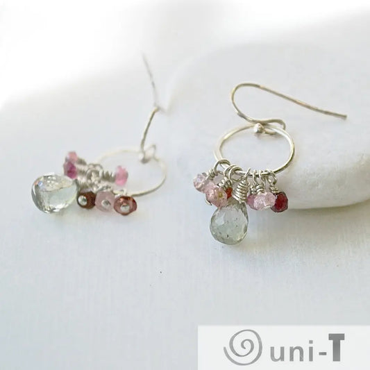 Tourmaline, Smoky Quartz & Sterling Silver Earrings Lisa Trachtman