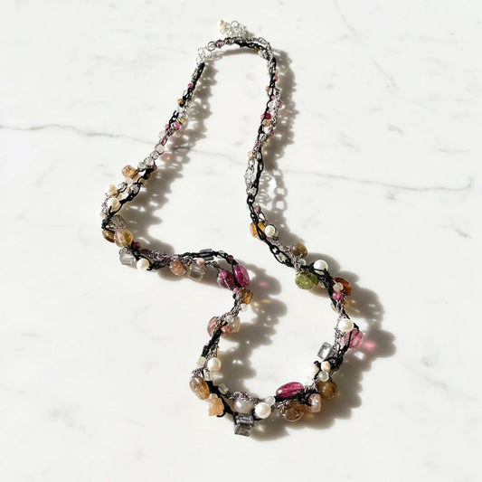 UNI-T-Silk Beaded Crochet Necklace Janine Gerade