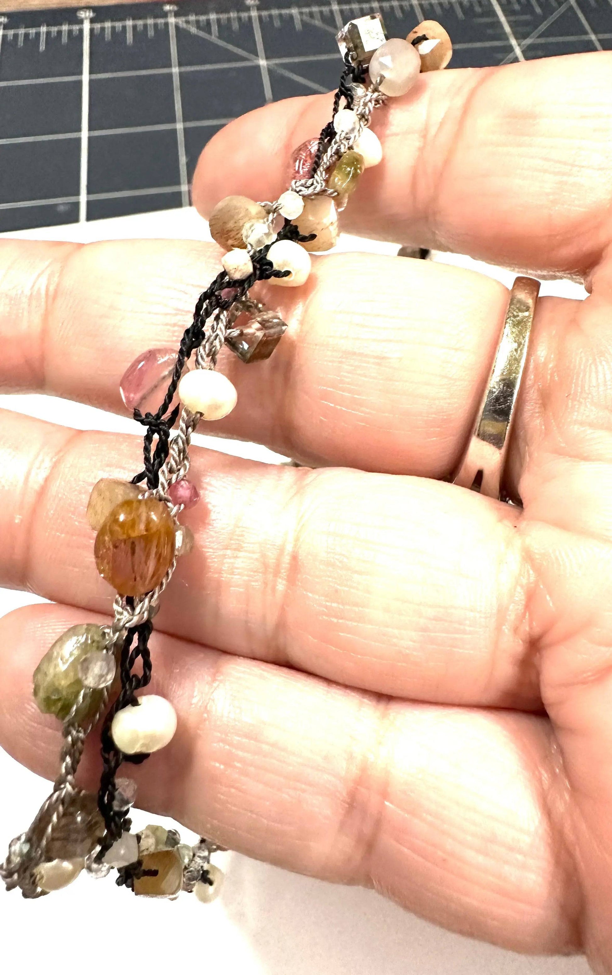 UNI-T-Silk Beaded Crochet Necklace Janine Gerade