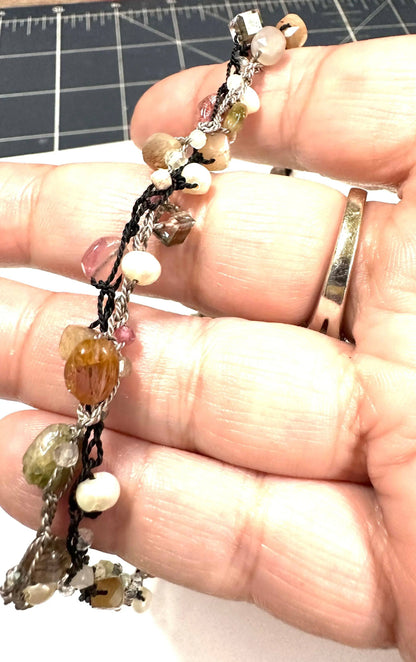 UNI-T-Silk Beaded Crochet Necklace Janine Gerade