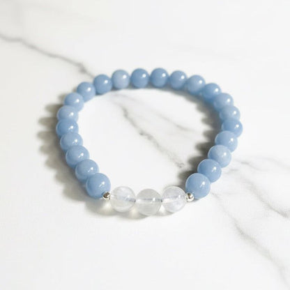 Uni- T- Gemstone Stretch Bracelet-Labradorite, agate, Calcite, Chalcedony Gemstone Stretch Bracelet Janine Gerade