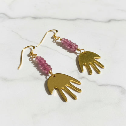 Uni- T Hand Earrings/ Golden Hands Earrings Janine Gerade