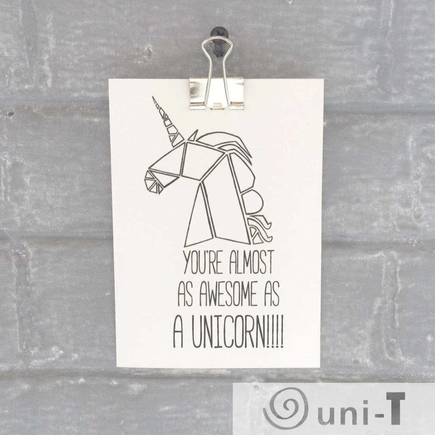 Unicorn Greeting Card 4x5.5 Uni-T