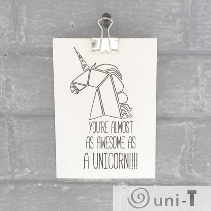 Unicorn Greeting Card 4x5.5 Uni-T