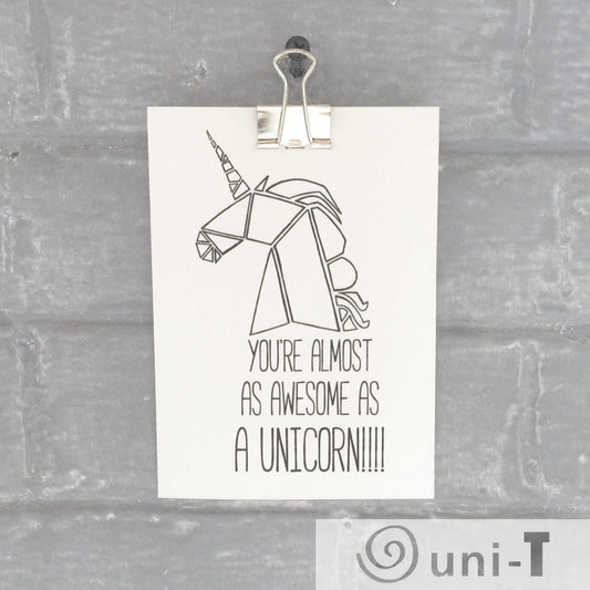 Unicorn Greeting Card 4x5.5 Uni-T