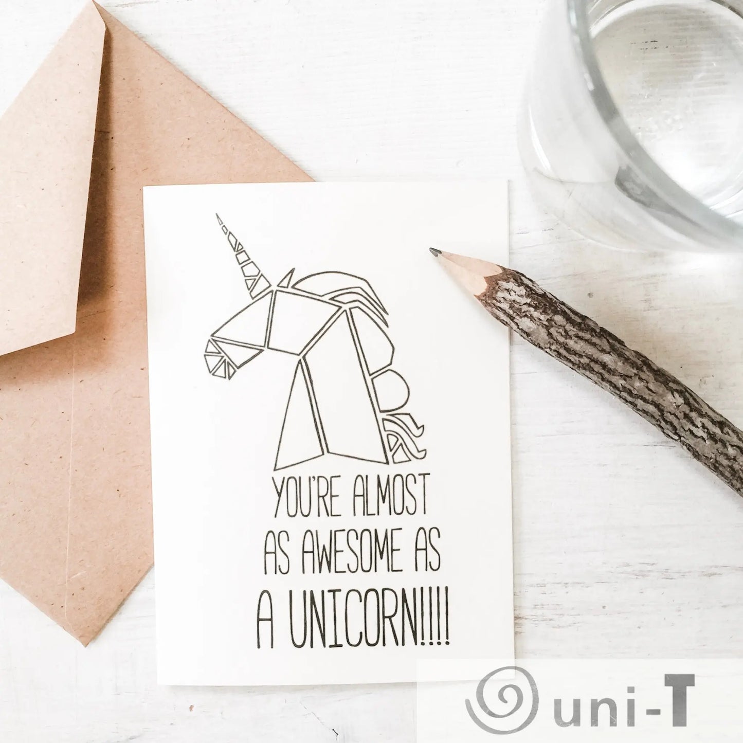 Unicorn Greeting Card 4x5.5 Uni-T