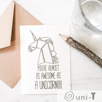 Unicorn Greeting Card 4x5.5 Uni-T