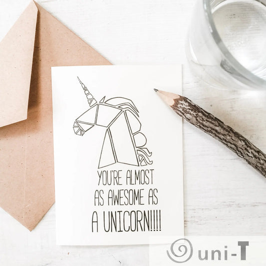 Unicorn Greeting Card 4x5.5 Uni-T