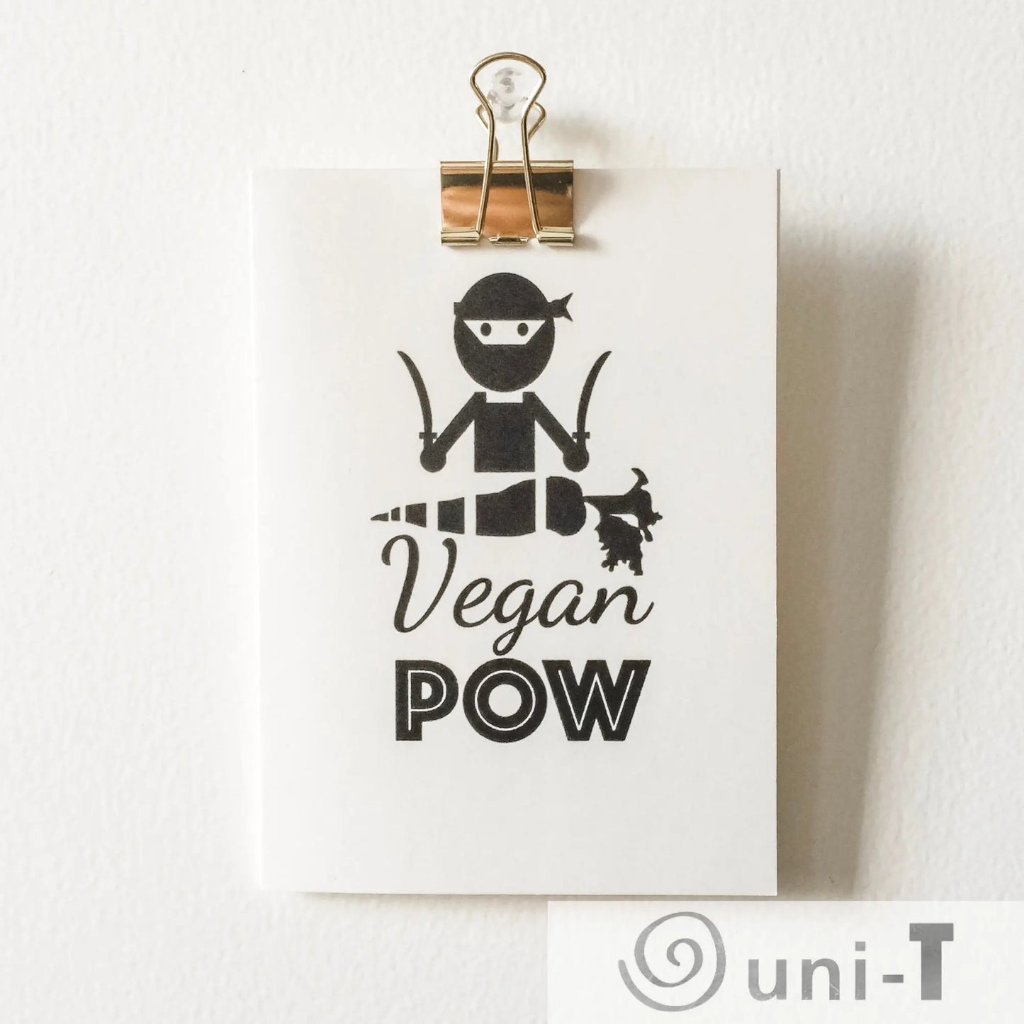 Vegan Pow Greeting Card 4X5.5 Uni-T