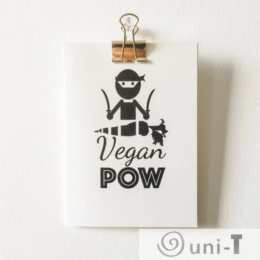 Vegan Pow Greeting Card 4X5.5 Uni-T