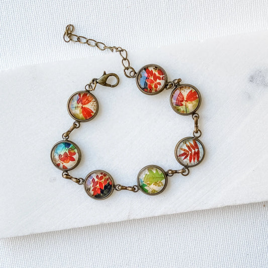 Vintage Prints Bracelets - Autum Leaves Kathy James