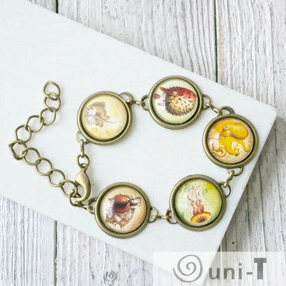 Vintage Prints Bracelets - Jelly fish, Stingray, Puffer fish, Octopus Kathy James
