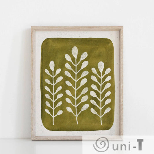 Wall Art Print Fern Green Watercolor Pauline Stanley Studio