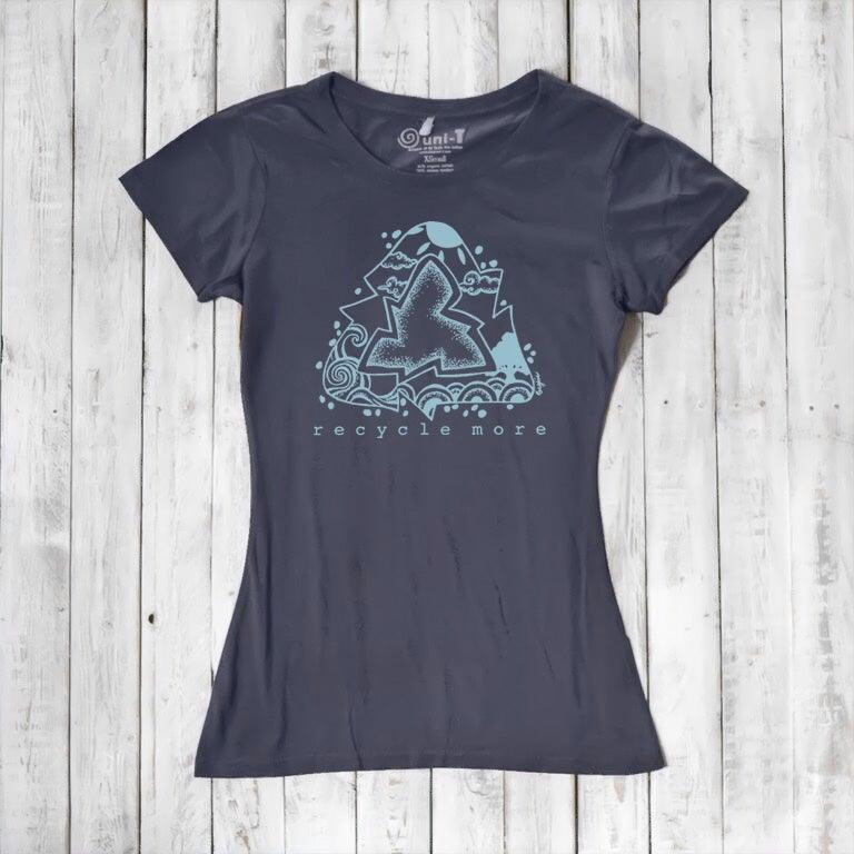Women's Bamboo Recycle Symbol T-Shirt – Eco-Friendly Graphic Tee