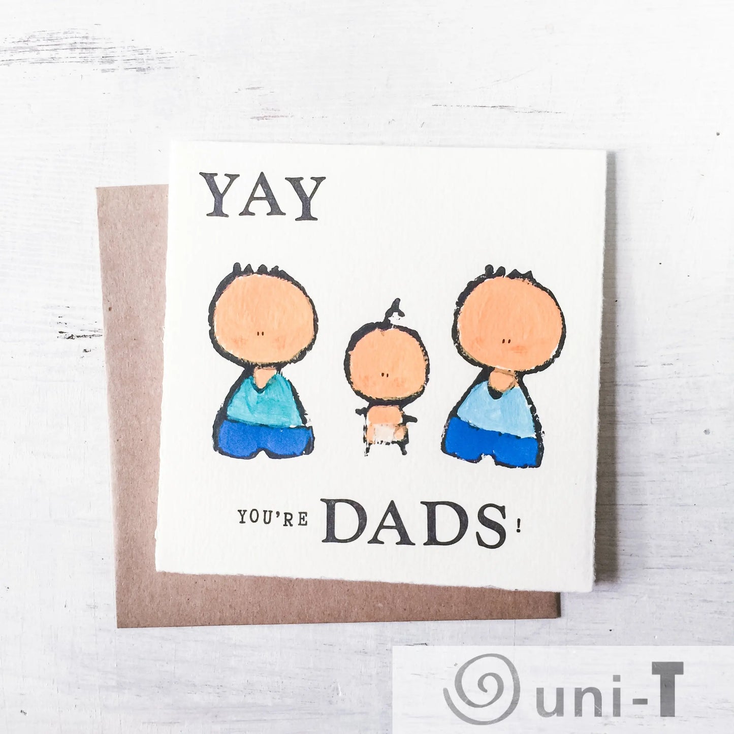 Yay You Are Moms / Dads! - Letterpress Greeting Card Janine Kwoh