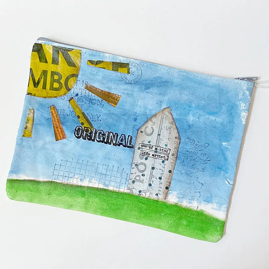 Zip Bags and pouches-Hello friend / One of a kind artist Allison Lee