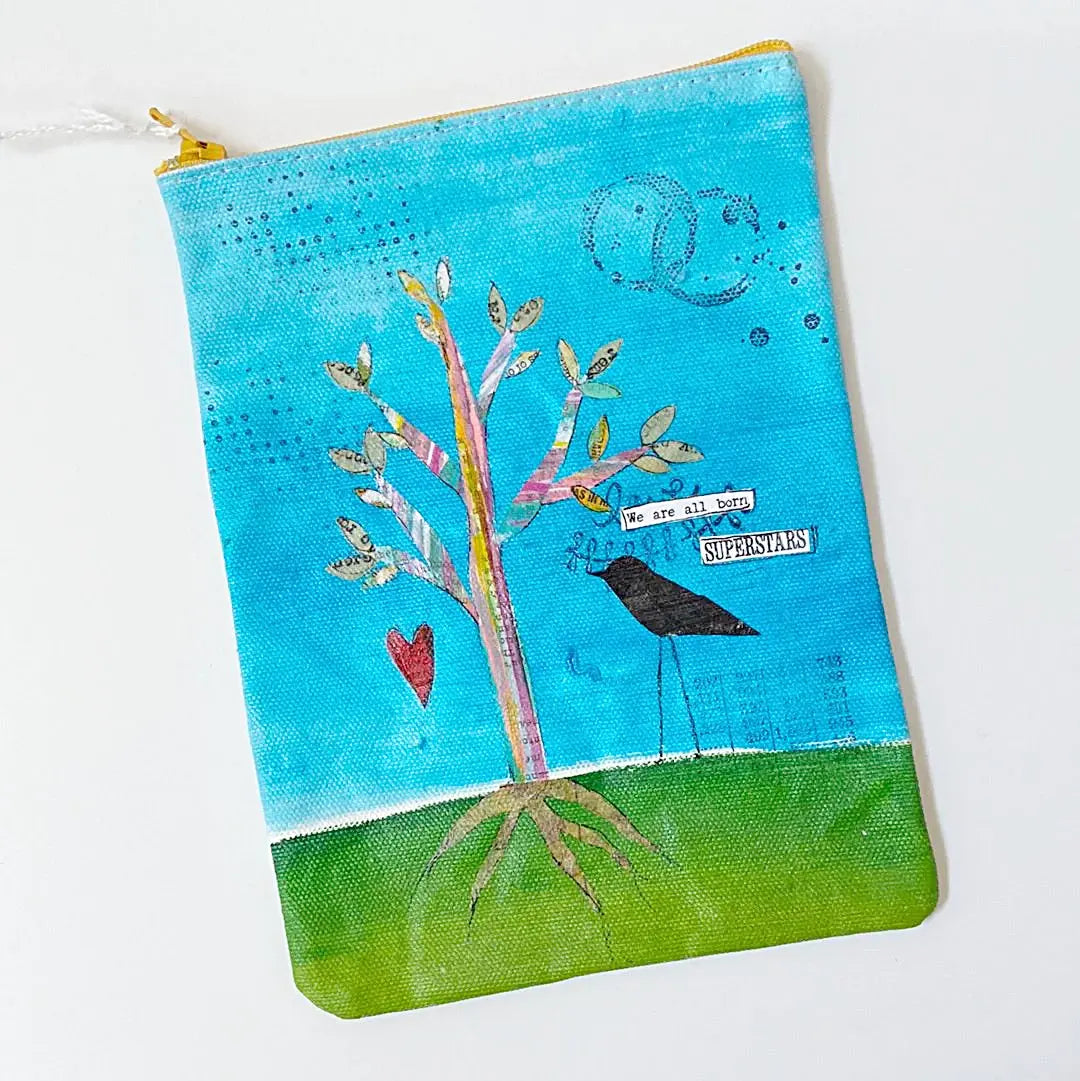 Zip Bags and pouches - We are all born superstar / Life is good Allison Lee