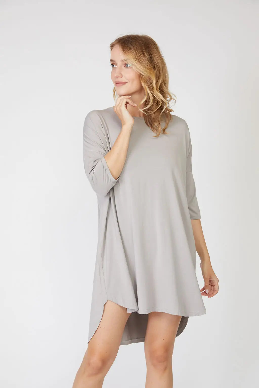 Bamboo 3/4 Sleeve Nightshirt Lounge Wear Uni-T Shop by Style