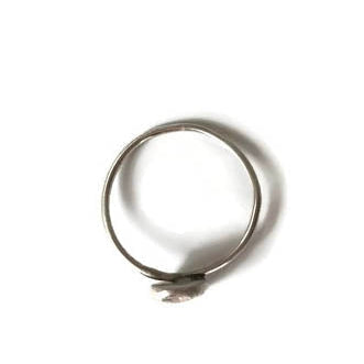 Mother of Pearl Ring with thin sterling band - Size 6.5   . Janine Gerade