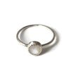 Mother of Pearl Ring with thin sterling band - Size 6.5   . Janine Gerade