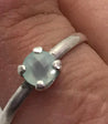 Chalcedony Sterling Silver Ring, Size 8 Ring, Promise Ring - size 8 Uni-T Ring