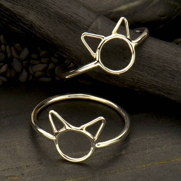 Sterling Silver Small Cat Ring Janine Gerade