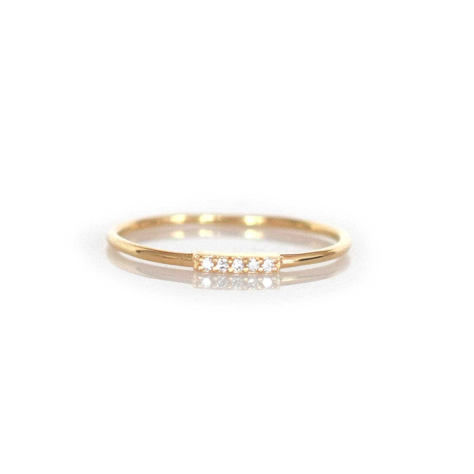 Solid Gold Diamond Alinea Ring: 6 La Kaiser