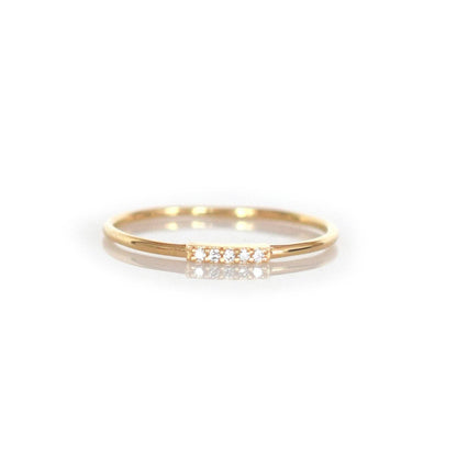 Solid Gold Diamond Alinea Ring: 6 La Kaiser