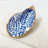Blue & White Decoupage Oyster Shell Jewelry Dish Ana Razavi