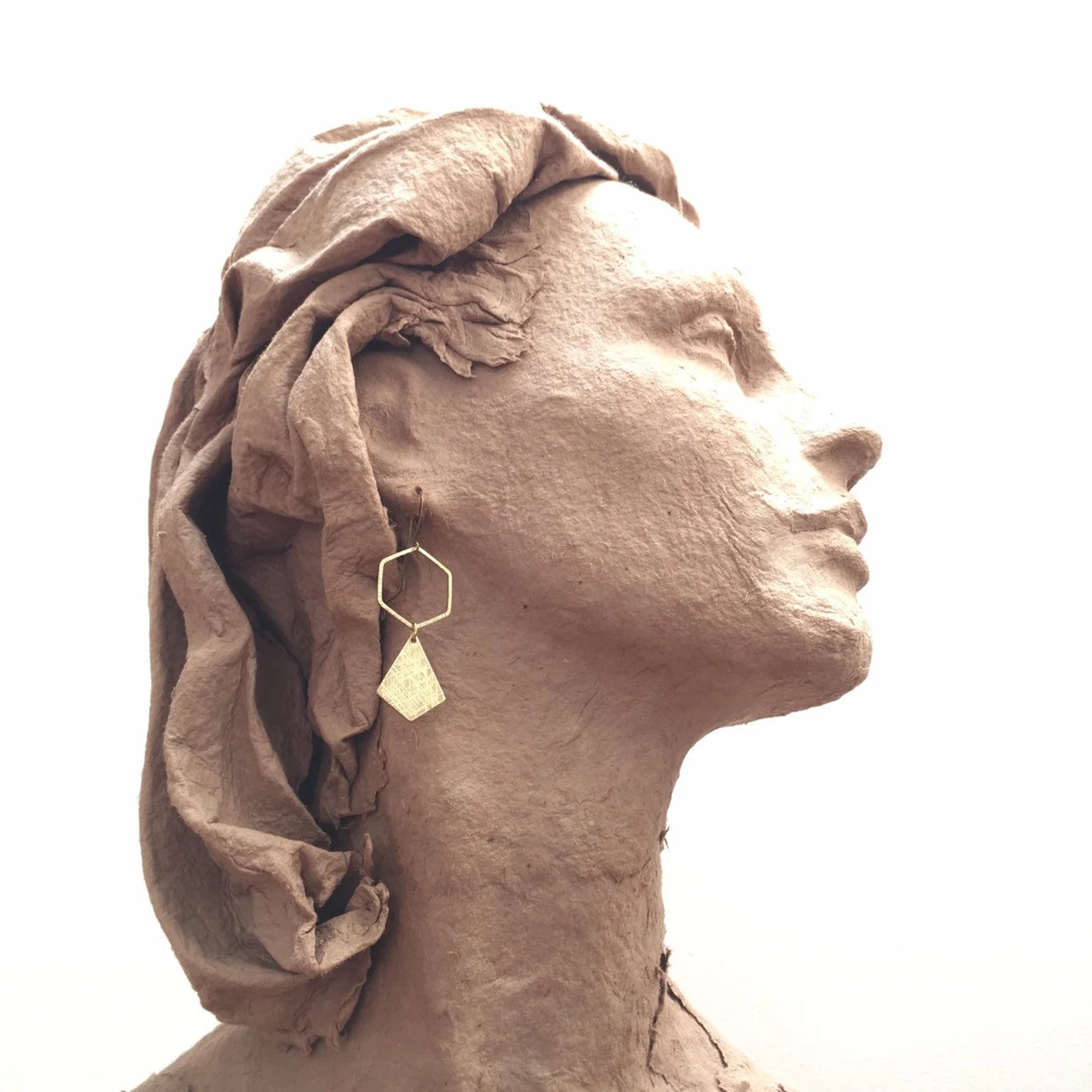  Brass Geometric Earrings Draya Koschmann