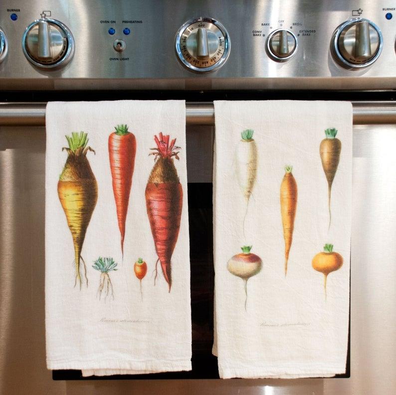 Root Vegetable Flour Sack Towels Uni-T Small Gifts