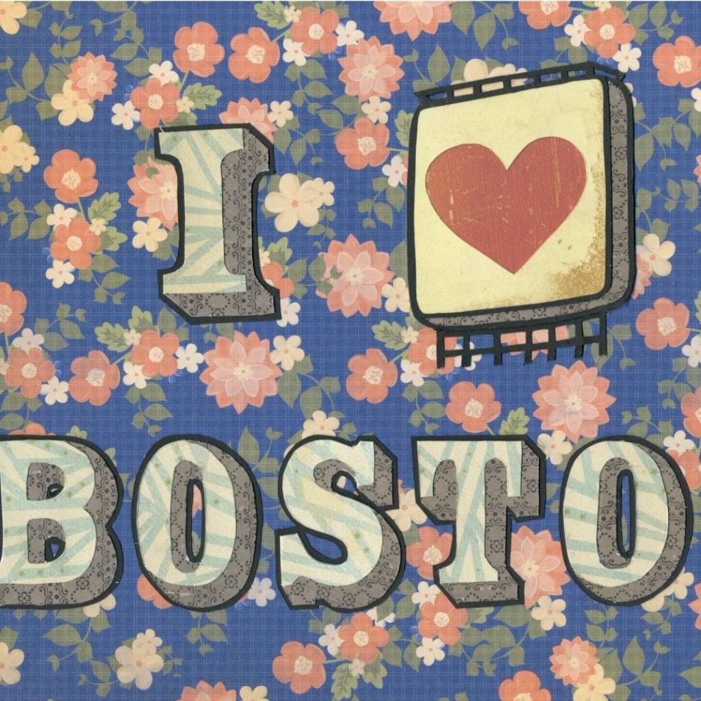 I Heart Boston - Cut Paper Print - Boston Print Uni-T