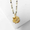 Gold Sunflower, Enamel Dot 14K Gold Filled Necklace Regina McGearty