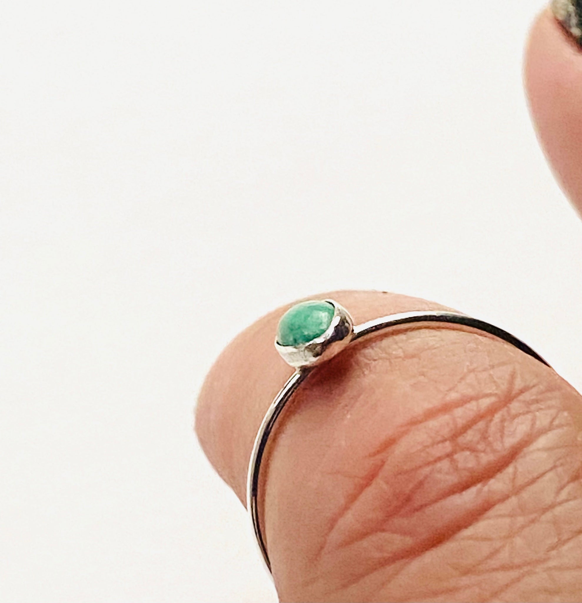 Turquoise Ring, Genuine Turquoise Sterling Ring - size 7.5 Janine Gerade