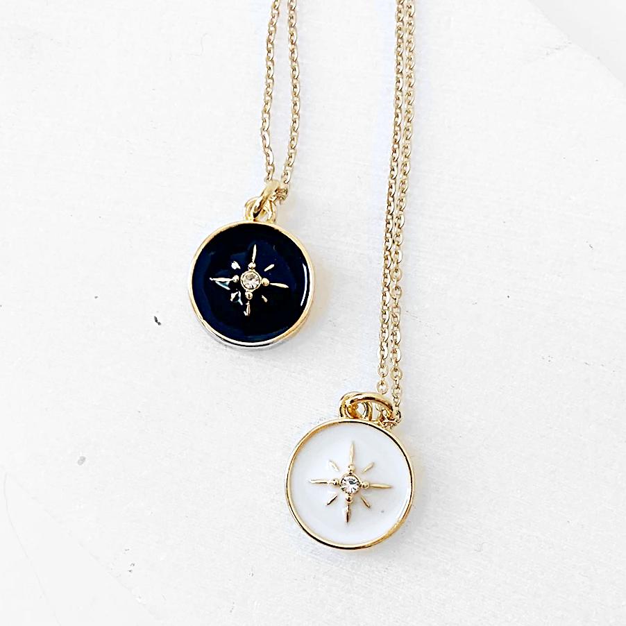 North Star Enamel Necklace Celestial Lisa Trachtman
