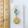 RMME022 Gold Filigree Puffs and Crystal 14KGF Earrings Regina McGearty