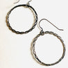 Silver Circle Earrings, Silver Hoops, Twisted Circle Earrings Janine Gerade