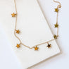 Silver Star Necklace - Silver Plated on Hematite Stars with Sterling Silver Chain - Uni-T