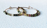Gemstone Hoop Earrings, Gold Filled Earrings, Circle Earrings, Gemstone Hoop Earrings. Uni-T Earrings