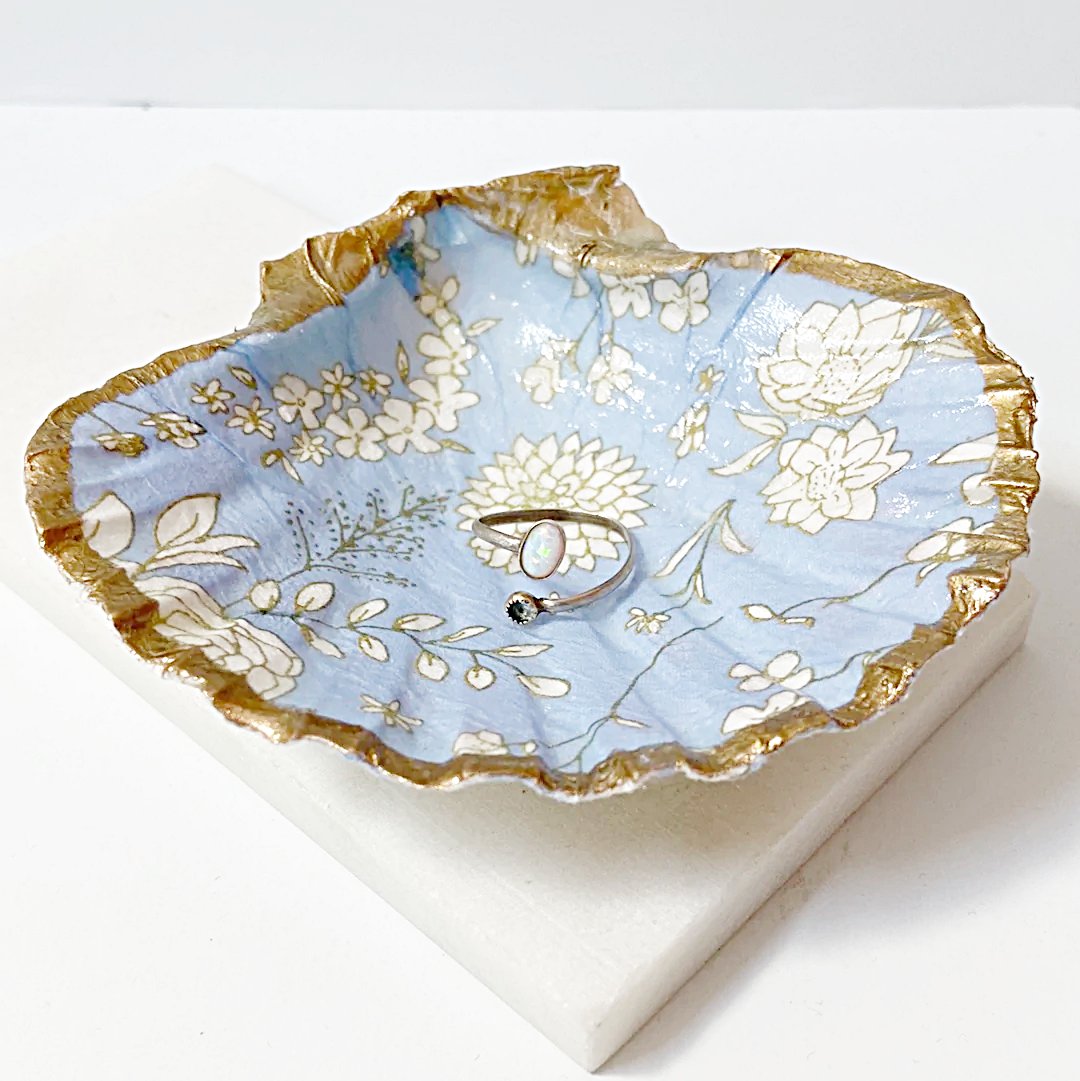 Decoupage Scallop Shell Jewelry Dish Ana Razavi