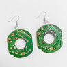 Green Circuit Board Earrings - Computer Parts Earrings Melissa Glick