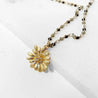 Gold Sunflower, Enamel Dot 14K Gold Filled Necklace Regina McGearty